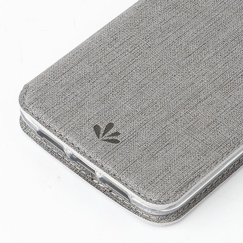 Flip Case OnePlus 6T Grau Handyhülle Texturiertes Vili Dmx