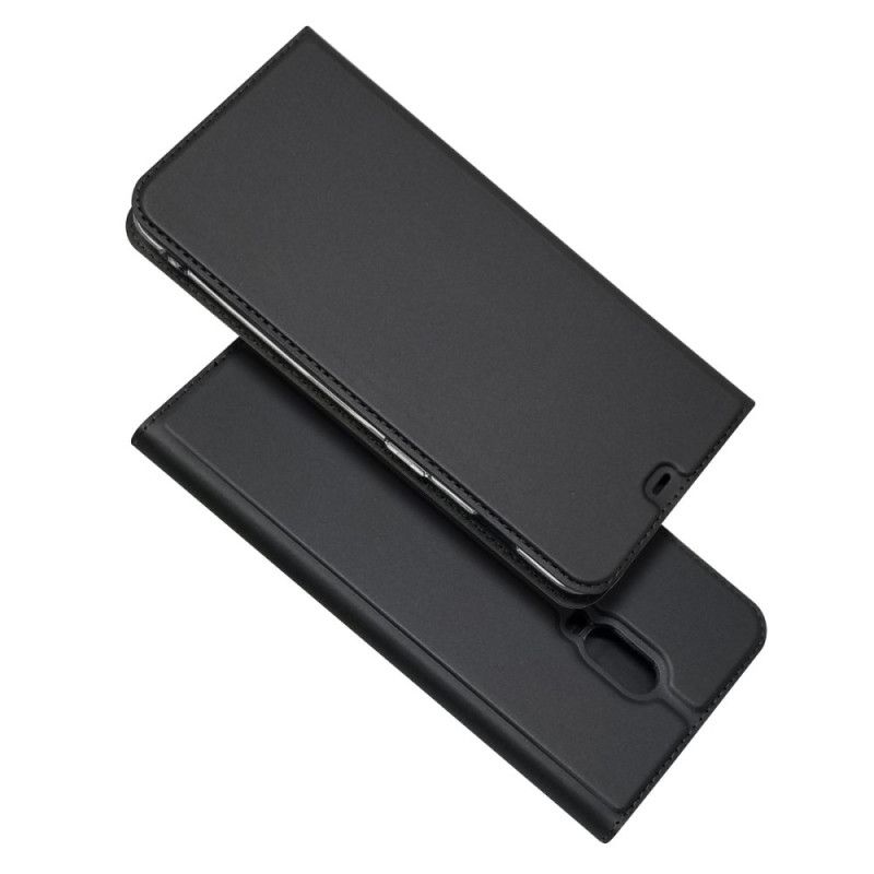 Flip Case OnePlus 6T Schwarz Erstklassiger Lederstil