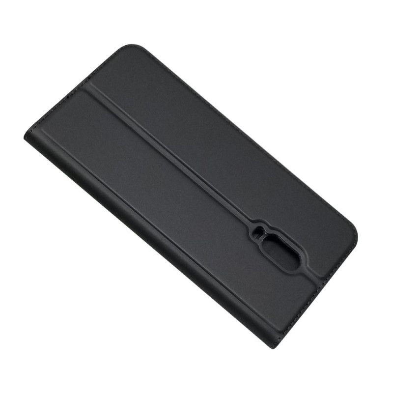 Flip Case OnePlus 6T Schwarz Erstklassiger Lederstil