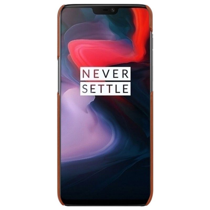 Hülle Für OnePlus 6T Schwarz Ledereffekt Der Imak Ruiyi-Serie