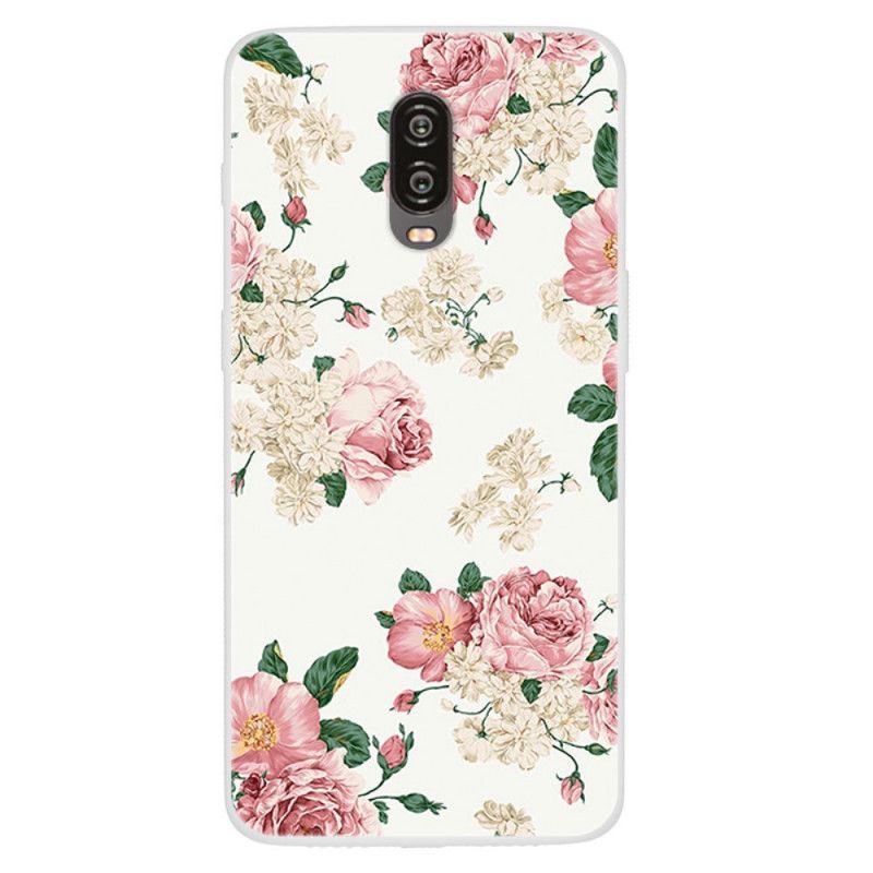 Hülle Für OnePlus 6T Transparente Freiheitsblumen