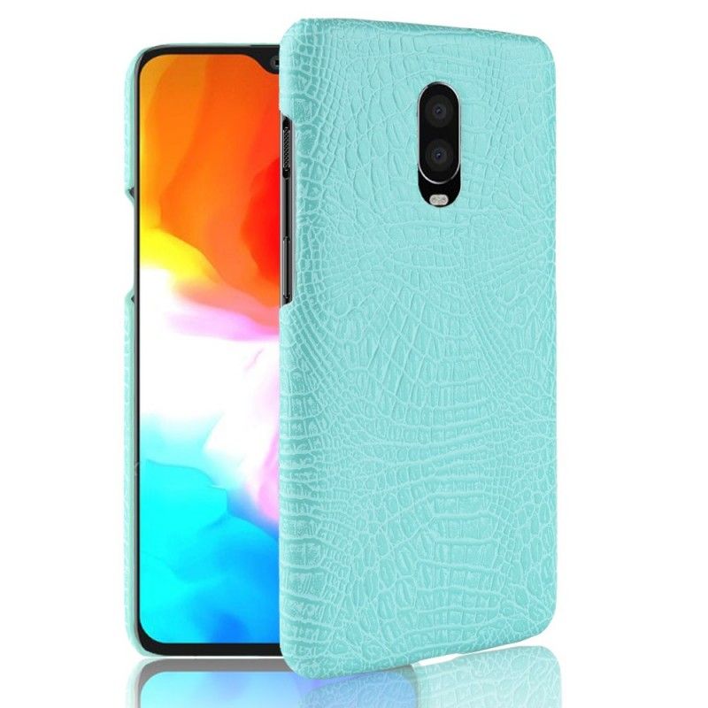 Hülle OnePlus 6T Schwarz Krokodilhauteffekt