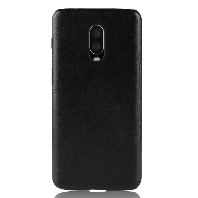 Hülle OnePlus 6T Schwarz Performance Lychee Ledereffekt