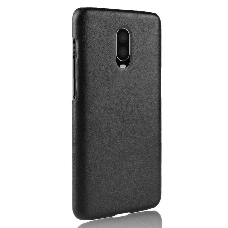 Hülle OnePlus 6T Schwarz Performance Lychee Ledereffekt