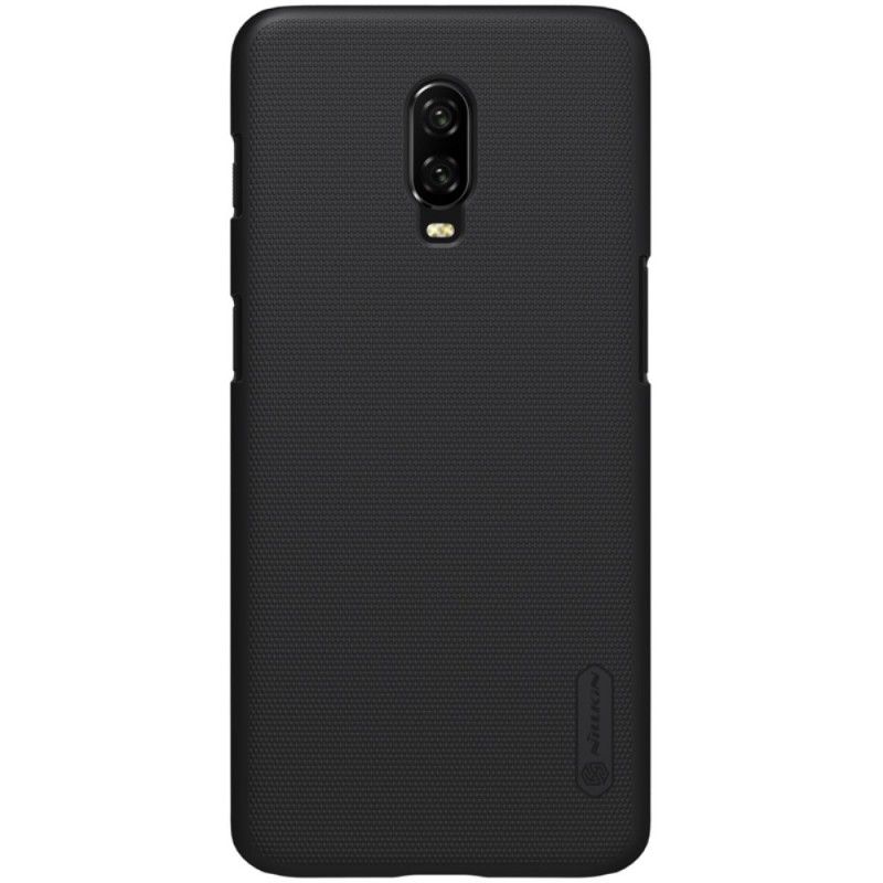 Hülle OnePlus 6T Schwarz Starrer Gefrosteter Nillkin