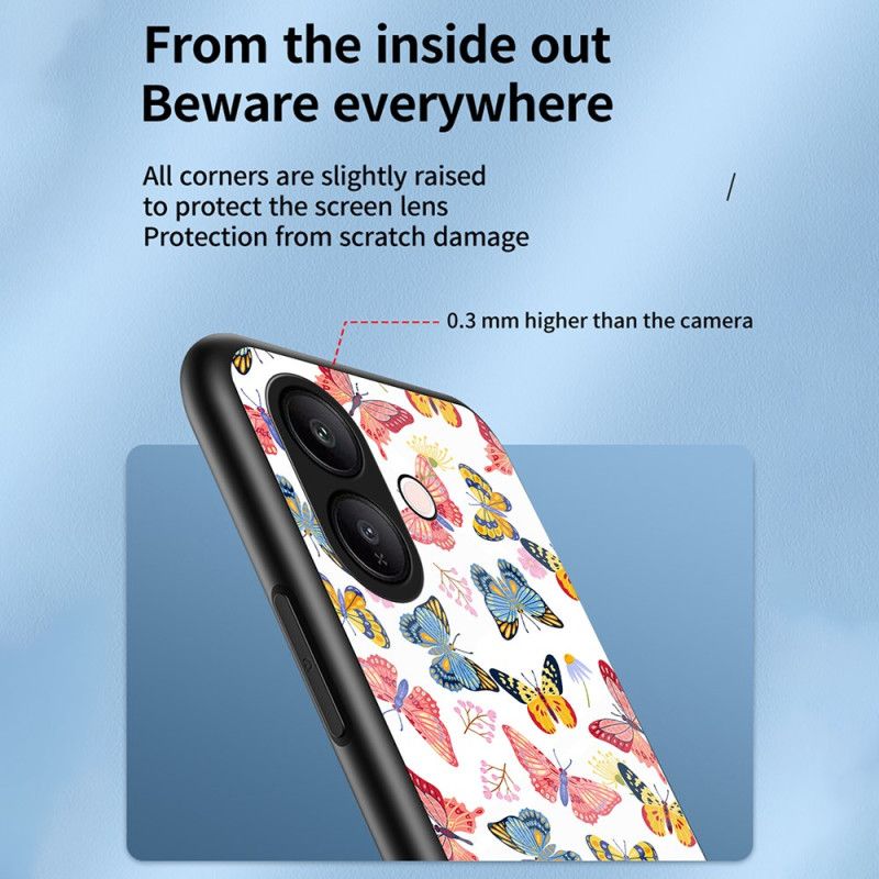 Hülle Für Vivo V60 Lite Schmetterlinge Aus Gehärtetem Glas