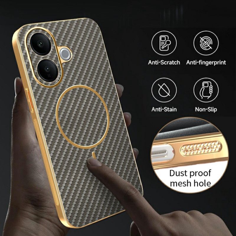 Hülle Vivo V60 Lite Handyhülle Carbonfaser-optik