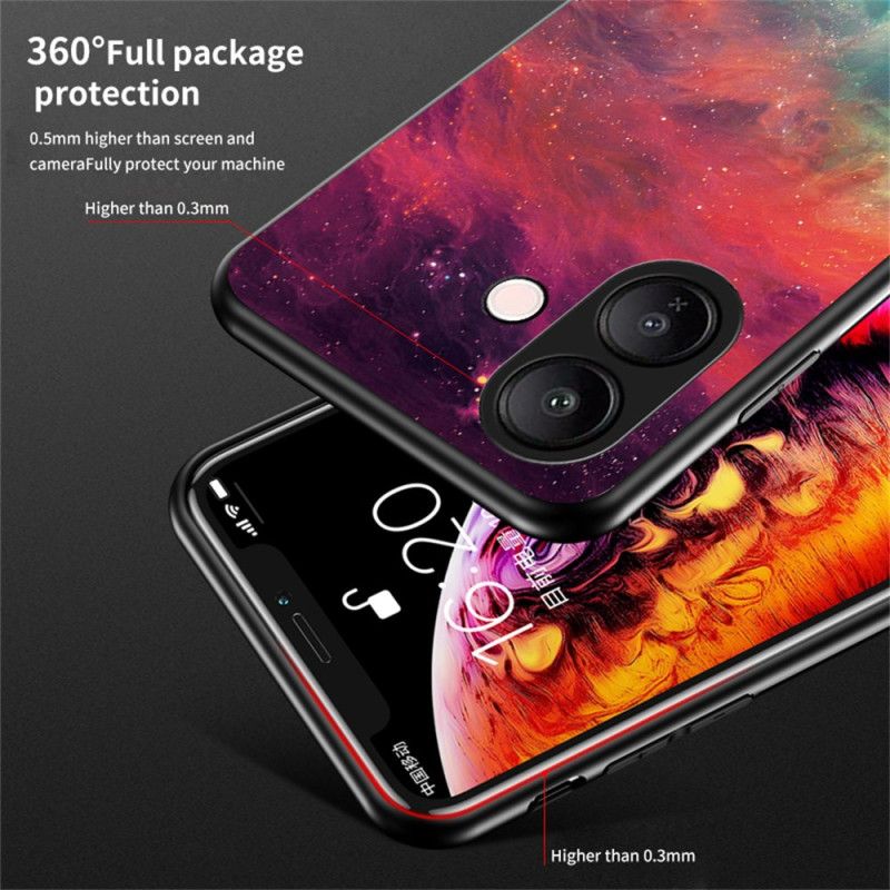 Hülle Vivo V60 Lite Handyhülle Himmelblaues Gehärtetes Glas
