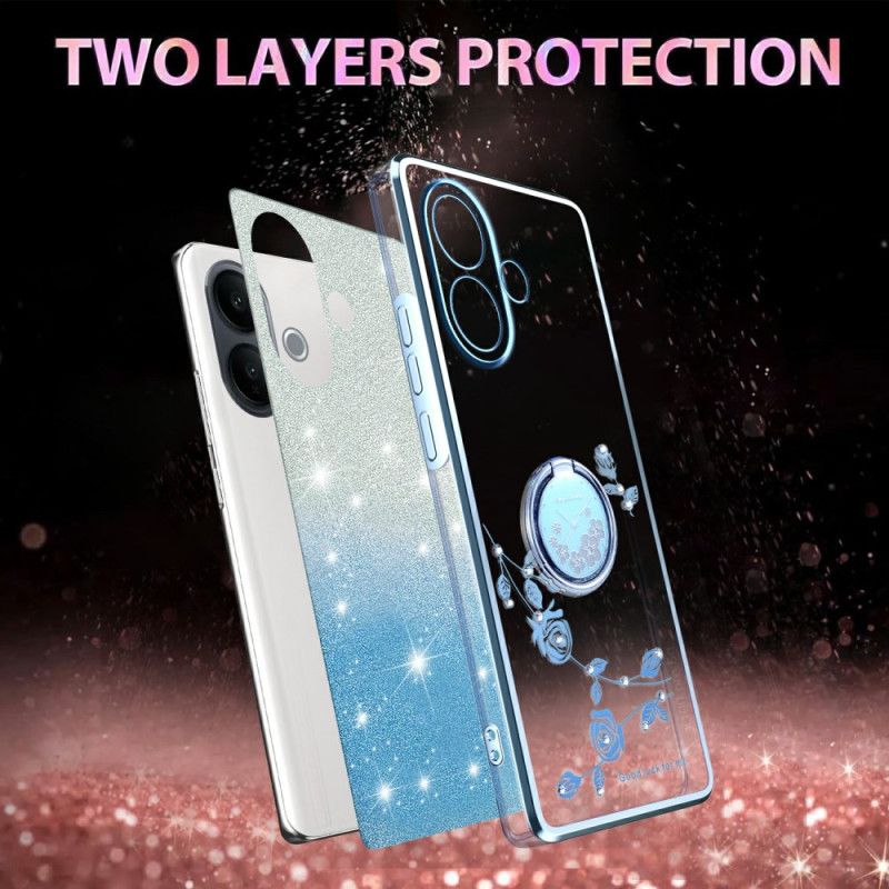 Hülle Vivo V60 Lite Handyhülle Mit Ringhalter Und Farbverlauf-pailletten