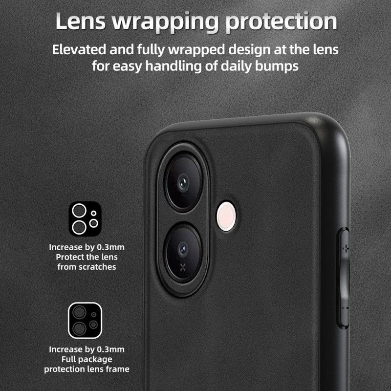 Hülle Vivo V60 Lite Verstärkte Lederoptik