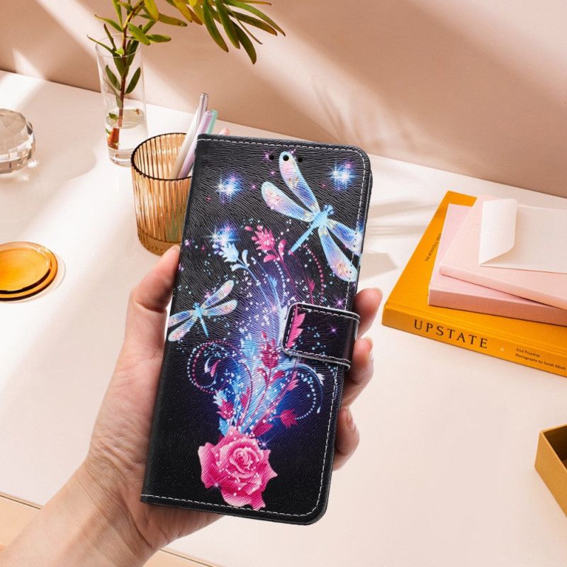 Lederhüllen Für Vivo V60 Lite Leuchtende Libellen