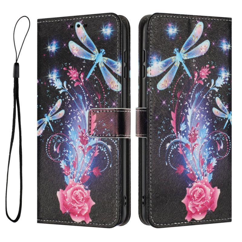 Lederhüllen Für Vivo V60 Lite Leuchtende Libellen