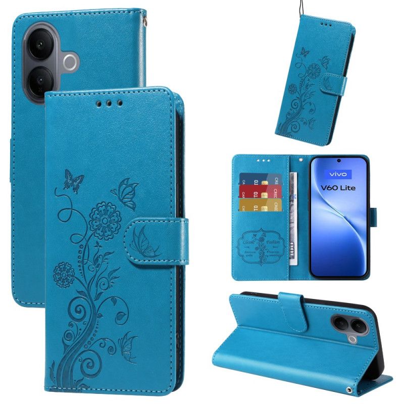 Lederhüllen Vivo V60 Lite Blumenmuster