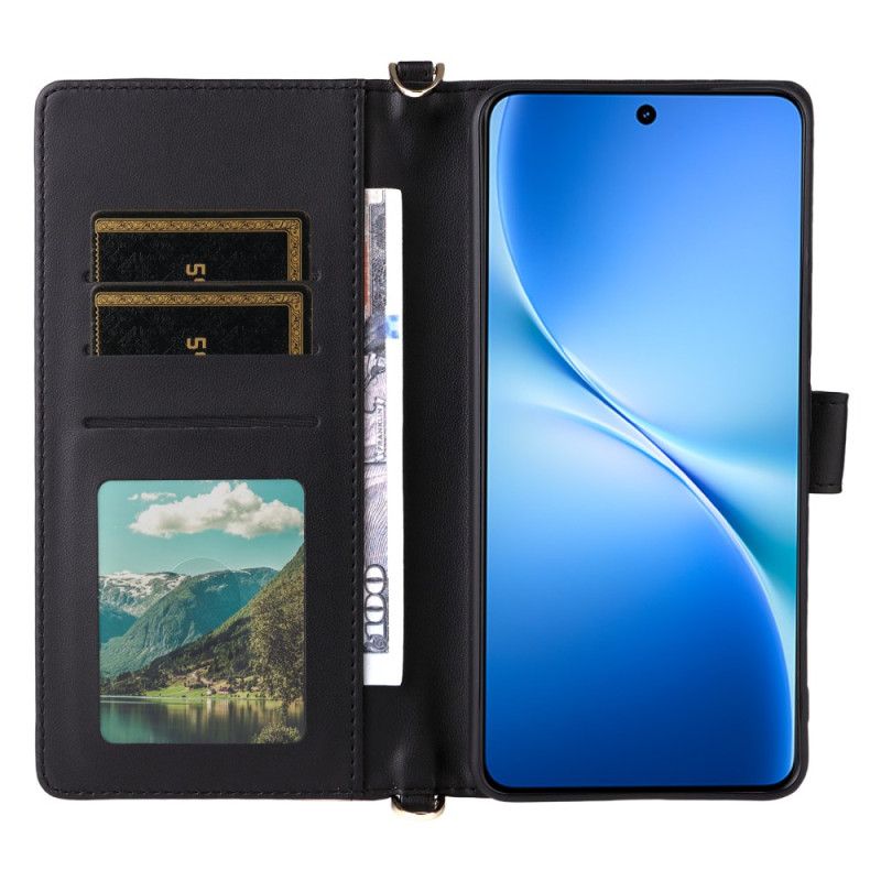 Lederhüllen Vivo V60 Lite Handyhülle Gesteppt Mit Riemen