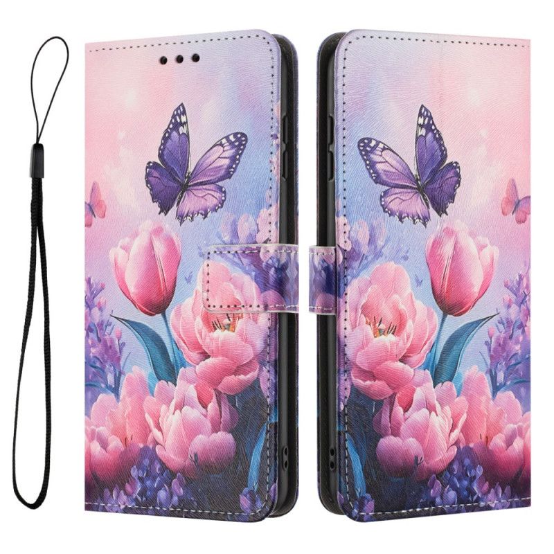 Lederhüllen Vivo V60 Lite Tulpen