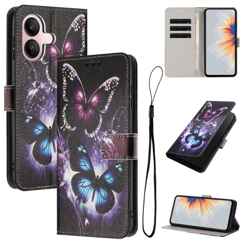 Lederhüllen Vivo V60 Lite Zwei Schmetterlinge