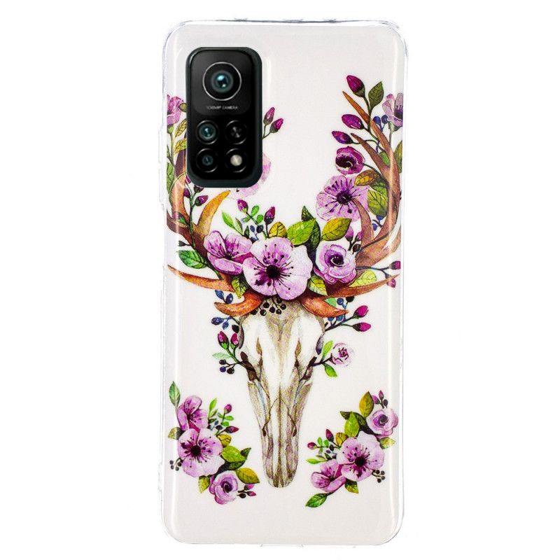 Hülle Für Xiaomi Mi 10T / 10T Pro Fluoreszierender Blühender Elch