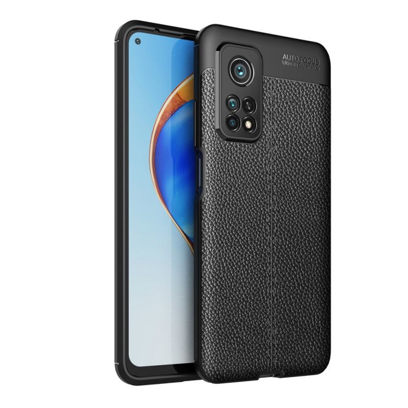 Hülle Für Xiaomi Mi 10T / 10T Pro Schwarz Doppellinien-Litschileder-Effekt