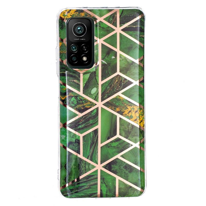 Hülle Für Xiaomi Mi 10T / 10T Pro Weiß Marmorfarbene Geometrie 2