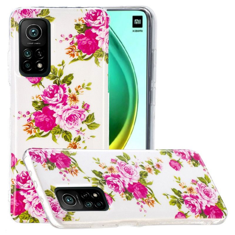 Hülle Xiaomi Mi 10T / 10T Pro Fluoreszierende Freiheitsblumen