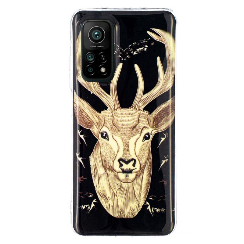 Hülle Xiaomi Mi 10T / 10T Pro Handyhülle Fluoreszierender Majestätischer Hirsch