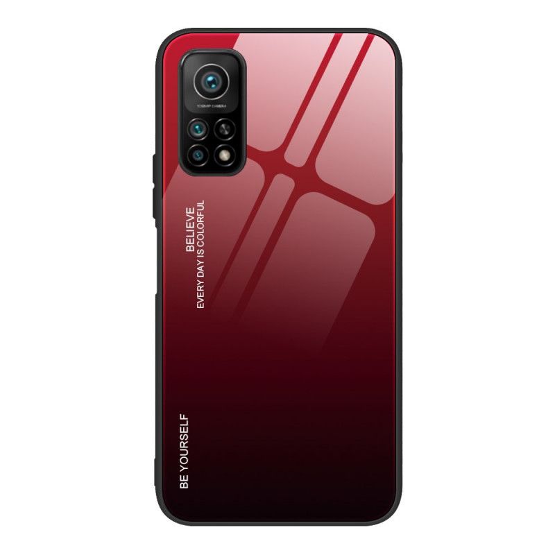Hülle Xiaomi Mi 10T / 10T Pro Rot Sei Du Selbst Gehärtetes Glas