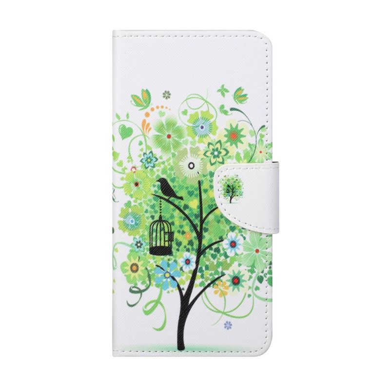 Lederhüllen Für Xiaomi Mi 10T / 10T Pro Baum Mit Grünen Blättern