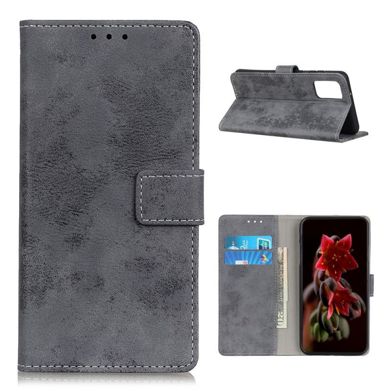 Lederhüllen Xiaomi Mi 10T / 10T Pro Grau Vintage Ledereffekt
