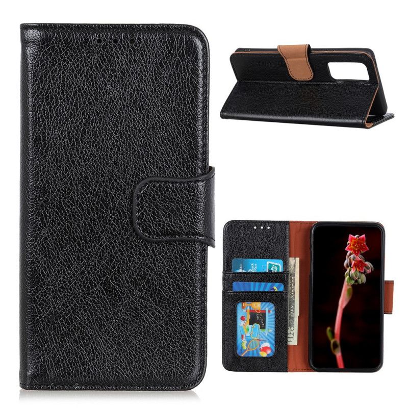 Lederhüllen Xiaomi Mi 10T / 10T Pro Schwarz Gespaltenes Nappaleder
