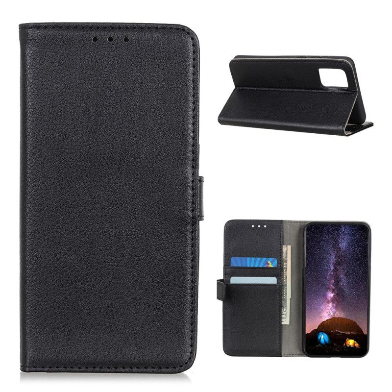 Lederhüllen Xiaomi Mi 10T / 10T Pro Schwarz Strukturierte Litschi