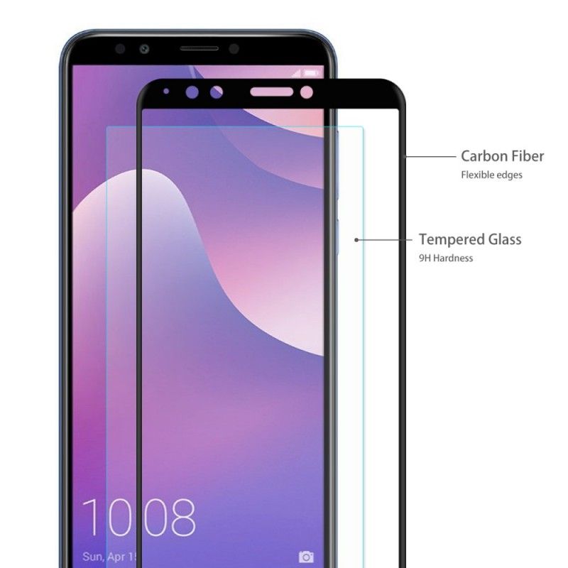 Schutz Aus Gehärtetem Glas Huawei Y7 2018 Schwarz