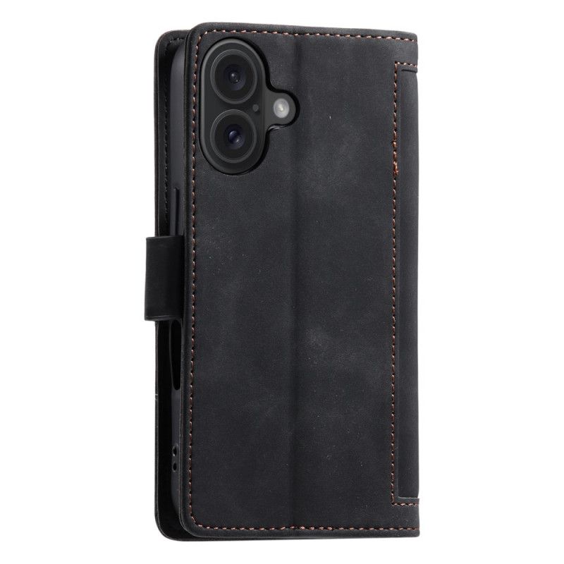 Lederhüllen iPhone 16 Plus Schutz Im Vintage-stil