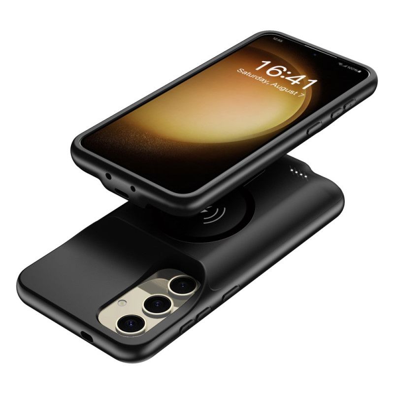 10000-mah-akkuhülle Für Samsung Galaxy S25 Plus Mit Externem Ladegerät Und Magnetischer Befestigung