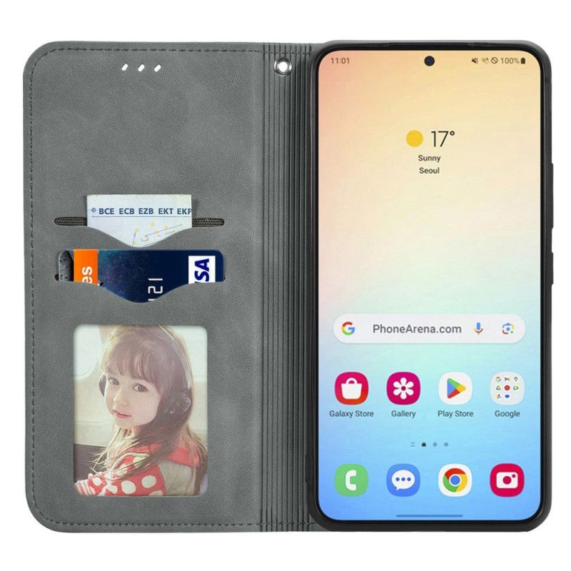 Flip Case Für Samsung Galaxy S25 Plus 5g Wildlederoptik