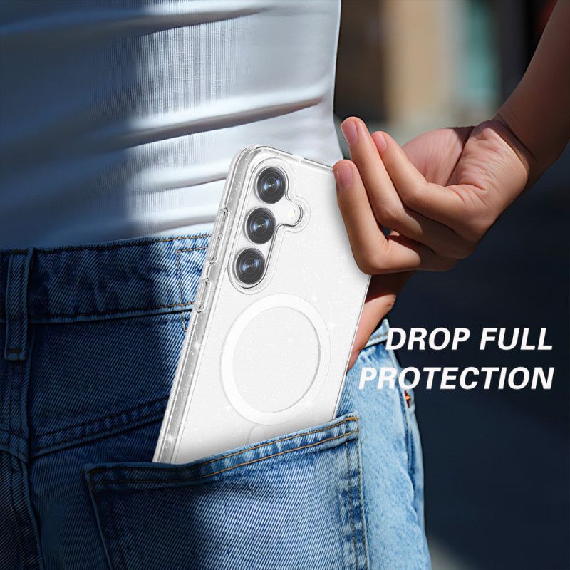 Hülle Für Samsung Galaxy S25 Plus 5g Magsafe-kompatible Glitzerrückseite