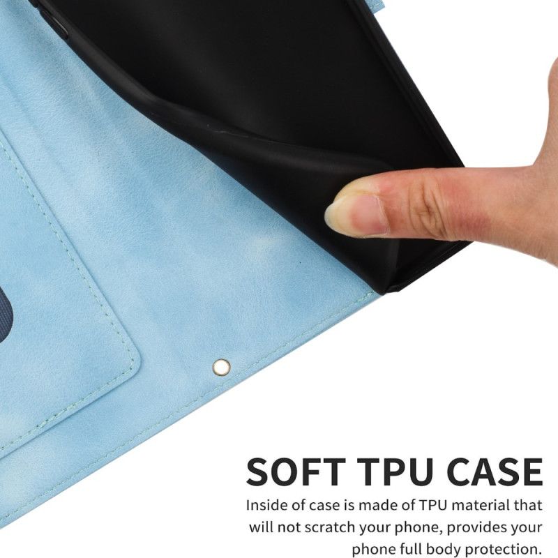 Lederhüllen Für Samsung Galaxy S25 Plus 5g Blumenmuster Mit Riemen