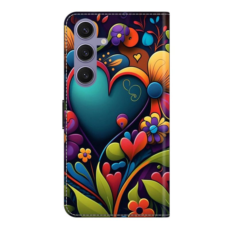 Lederhüllen Samsung Galaxy S25 Plus 5g Gemaltes Herz