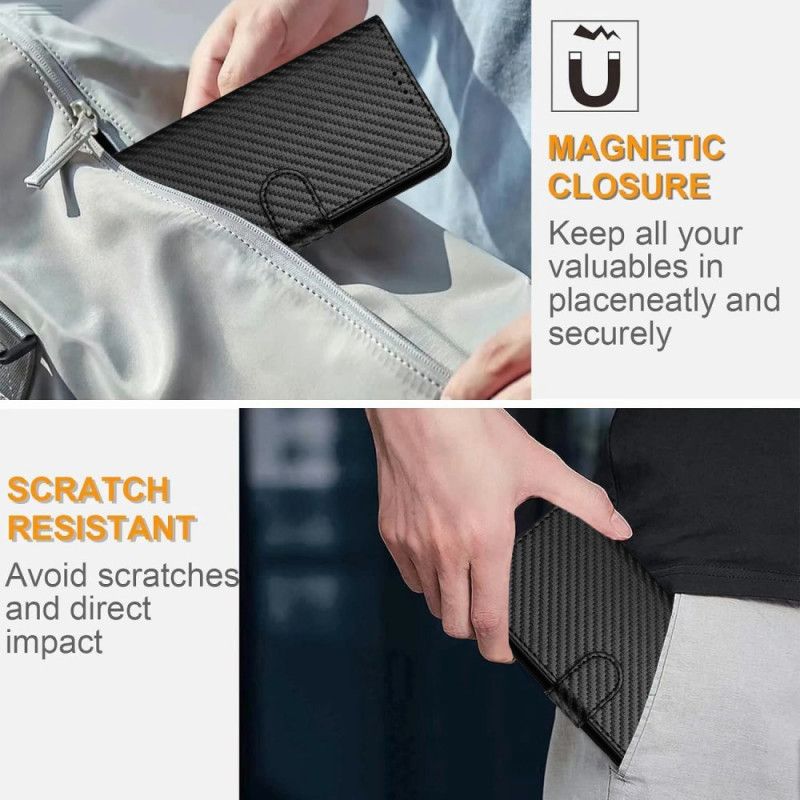 Lederhüllen Samsung Galaxy S25 Plus 5g Handyhülle Carbonfaser Mit Riemen