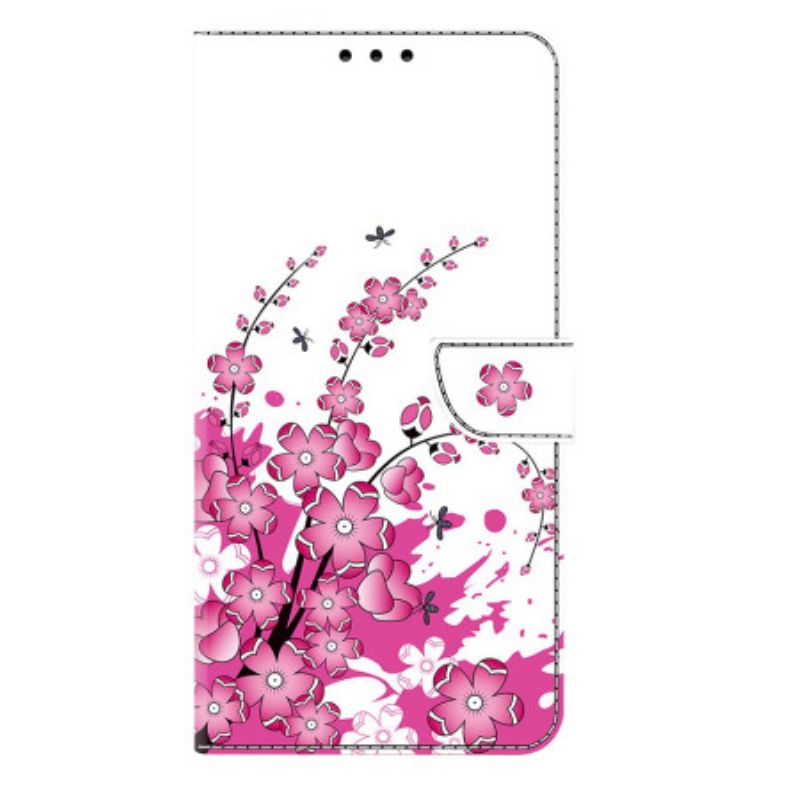 Lederhüllen Samsung Galaxy S25 Plus 5g Handyhülle Rosa Blumenmuster