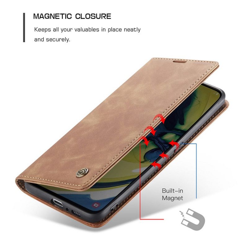 Flip Case Für Samsung Galaxy A80 / A90 Schwarz Ledertasche