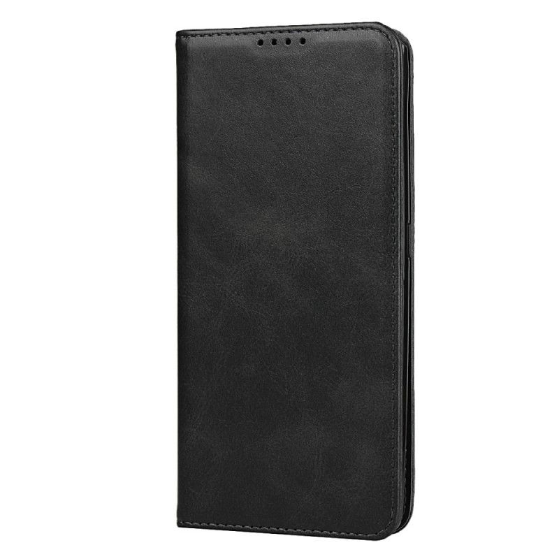 Flip Case Samsung Galaxy A80 / A90 Schwarz Lederimitatnähte