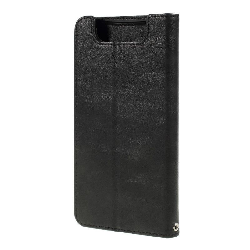 Flip Case Samsung Galaxy A80 / A90 Schwarz Retro-Azns