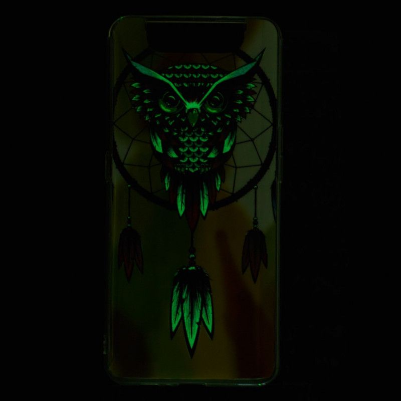 Hülle Für Samsung Galaxy A80 / A90 Fluoreszierender Eulentraumfänger