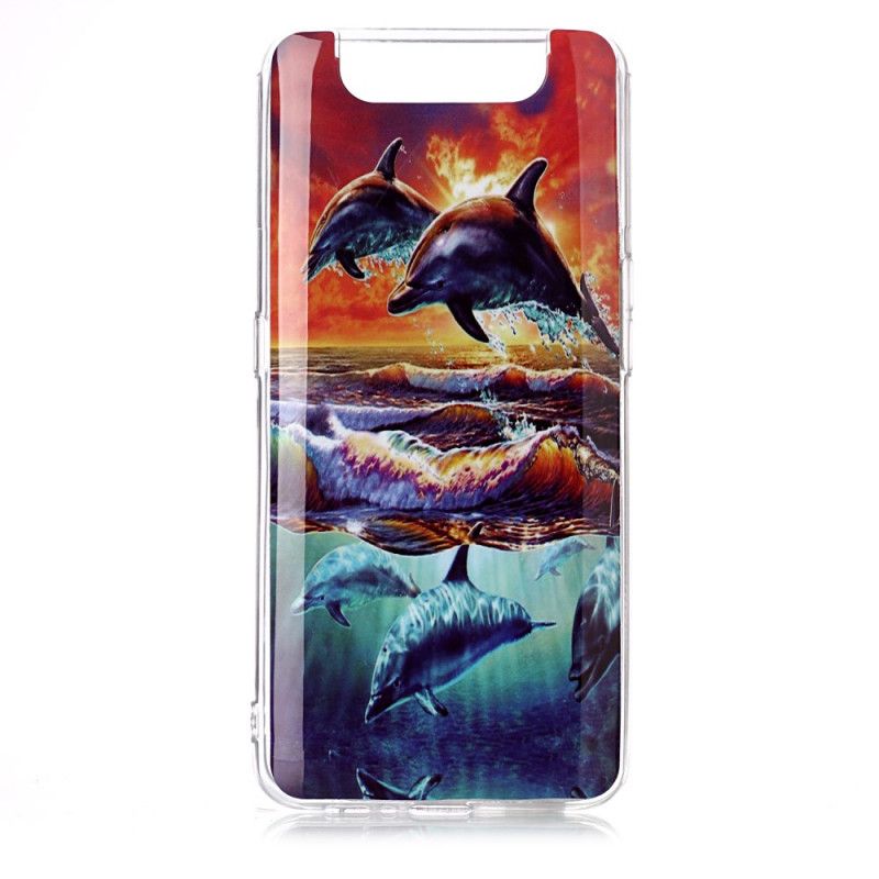 Hülle Samsung Galaxy A80 / A90 Delfine In Freier Wildbahn