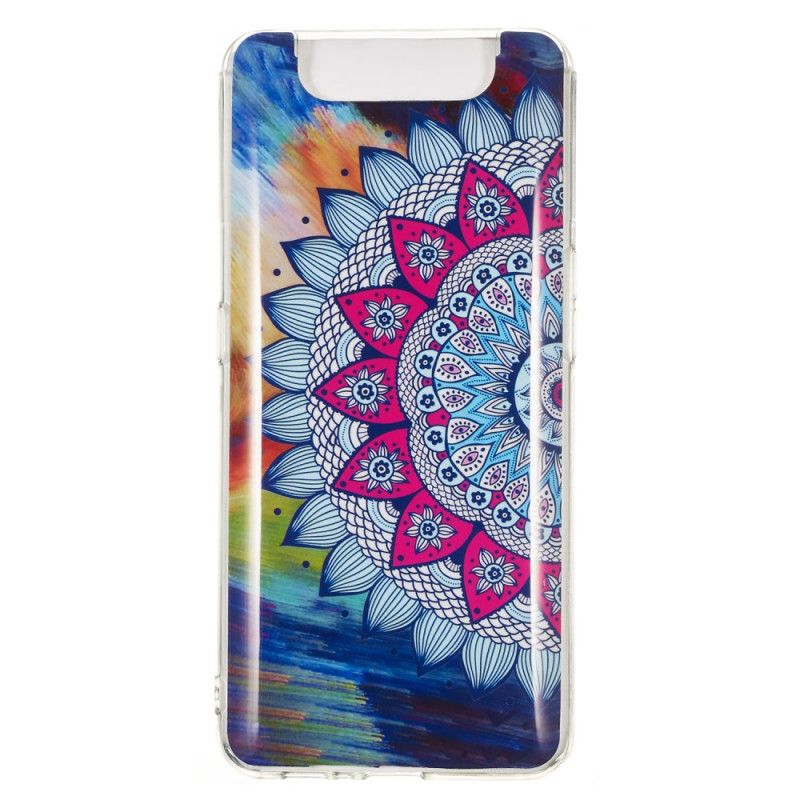 Hülle Samsung Galaxy A80 / A90 Fluoreszierendes Farbiges Mandala