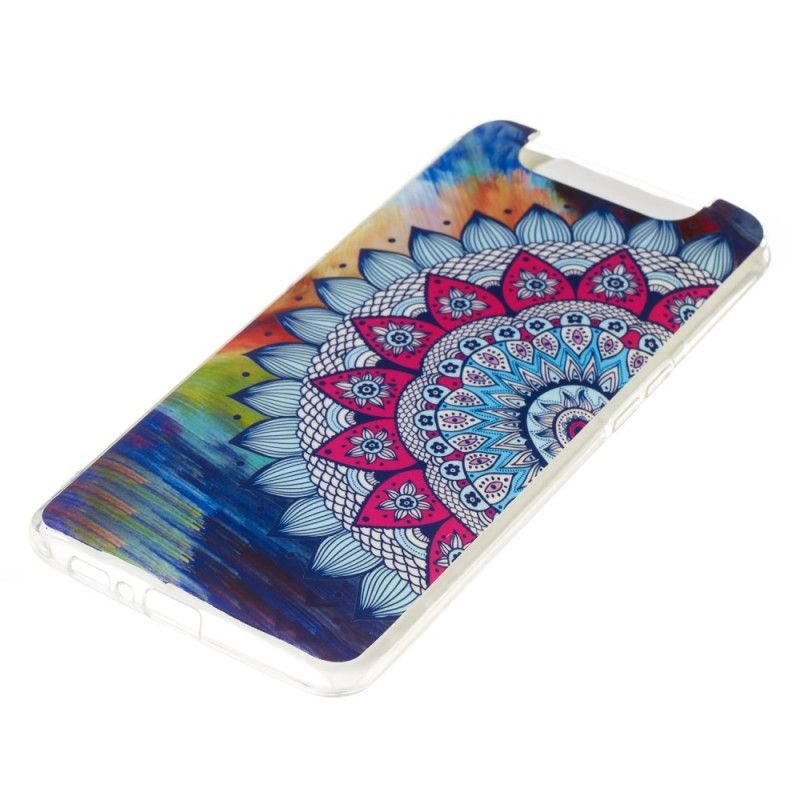 Hülle Samsung Galaxy A80 / A90 Fluoreszierendes Farbiges Mandala