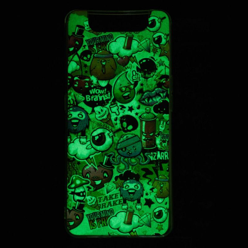 Hülle Samsung Galaxy A80 / A90 Handyhülle Fluoreszierender Wahnsinn