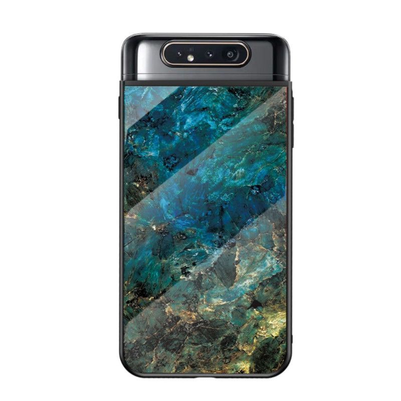 Hülle Samsung Galaxy A80 / A90 Schwarz Einzelner Marmor