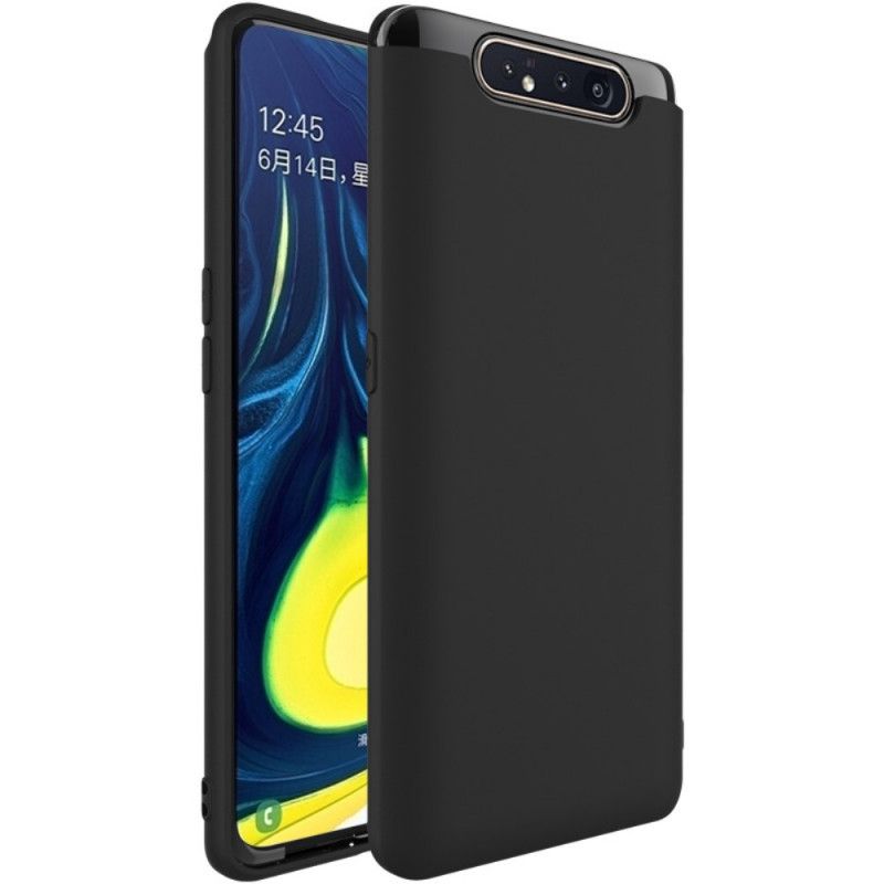 Hülle Samsung Galaxy A80 / A90 Schwarz Gefrostetes Imak