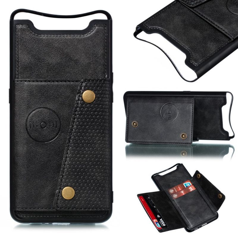 Hülle Samsung Galaxy A80 / A90 Schwarz Snap Wallet